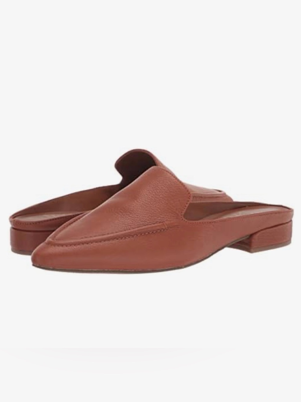 Franco Sarto Cabrillo Leather Slip-On Mules in Cognac
